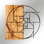 Wallity Golden Accesorio decorativo de pared Negro y Nogal